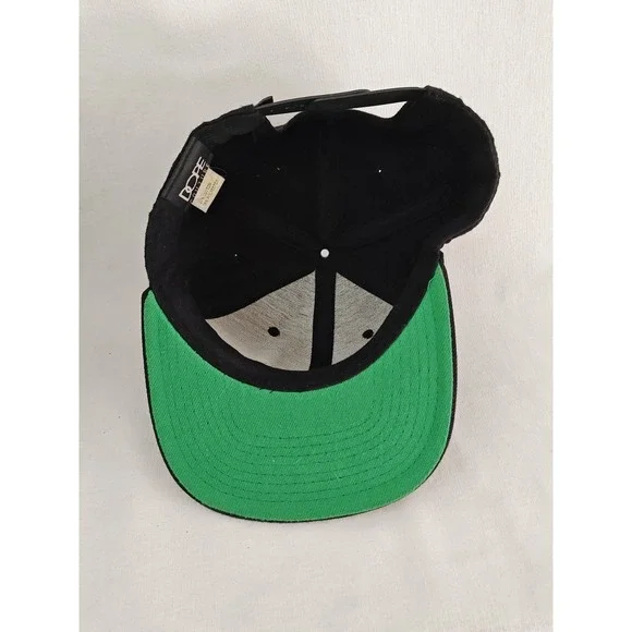 Dope Cartoon Middle Finger Black Cotton Snapback Hat Adult Adjustable RARE - Picture 6 of 8